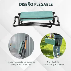 Taburete Reclinatorio de Jardín Portátil y Plegable Banco de Rodillas Asiento de Jardín Kneeler Carga 150kg con ... - Ogal.Es