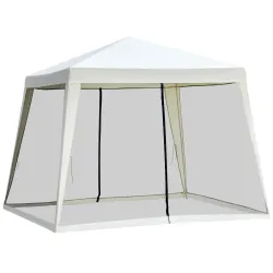 Carpa de Jardín 3x3 m Cenador con 4 Partes Laterales Mosquitera con Cremallera Protección UV Impermeable para Pa... - Ogal.Es