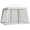 Carpa de Jardín 3x3 m Cenador con 4 Partes Laterales Mosquitera con Cremallera Protección UV Impermeable para Pa... - Ogal.Es