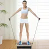 Plataforma Vibratoria con 2 Bandas Elásticas 200W Control Remoto 99 Velocidades USB Pantalla LED 54x33x14cm Café... - Ogal.Es