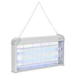 Lámpara Antimosquitos Eléctrico 30W Mata Mosquitos Eléctrico con Luz UV Efecto 60 m² 48,5x8,5x26,5 cm Gris - Ogal.Es