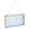 Lámpara Antimosquitos Eléctrico 30W Mata Mosquitos Eléctrico con Luz UV Efecto 60 m² 48,5x8,5x26,5 cm Gris - Ogal.Es