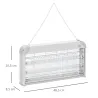 Lámpara Antimosquitos Eléctrico 30W Mata Mosquitos Eléctrico con Luz UV Efecto 60 m² 48,5x8,5x26,5 cm Gris - Ogal.Es