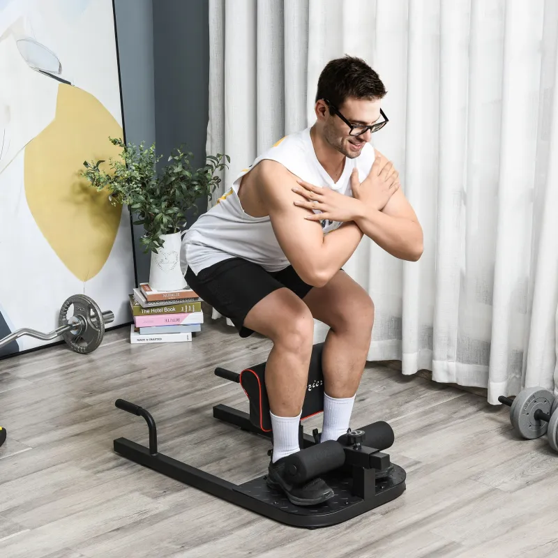 3-en-1 Máquina Equipo de Sentadilla para Ejercicios Abdominales Tablero Supino Multifuncional Máquina de Piernas... - Ogal.Es