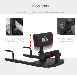 3-en-1 Máquina Equipo de Sentadilla para Ejercicios Abdominales Tablero Supino Multifuncional Máquina de Piernas... - Ogal.Es