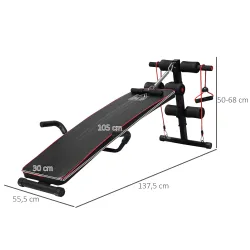 Banco de Abdominales Altura Ajustable Banco de Musculación Multifuncional para Fitness Entrenamiento de Espalda ... - Ogal.Es