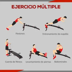 Banco de Abdominales Altura Ajustable Banco de Musculación Multifuncional para Fitness Entrenamiento de Espalda ... - Ogal.Es