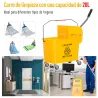 Cubo de Fregar 20L con Ruedas y Escurridor Cubo para Fregona con Separador de Agua 60x27x70,5 cm Amarillo - Ogal.Es