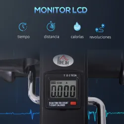 Minibicicleta Estática Pedalier de Metal Aparato de Ejercicios 2 en 1 Brazos y Piernas Resistencia Ajustable Pan... - Ogal.Es