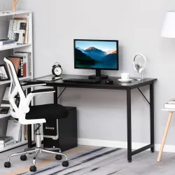 Escritorio para Hogar Oficina Mesa de Comedor Mesa de Ordenador Mesa de Estudio con Pies Ajustables Mobiliario S... - Ogal.Es