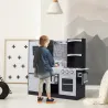 Cocina de Juguete Cocinita Infantil Madera Grande Juego de Imitación para Niños +3 Años con Accesorios Horno Mic... - Ogal.Es