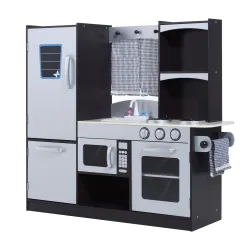 Cocina de Juguete Cocinita Infantil Madera Grande Juego de Imitación para Niños +3 Años con Accesorios Horno Mic... - Ogal.Es