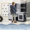 Cocina de Juguete Cocinita Infantil Madera Grande Juego de Imitación para Niños +3 Años con Accesorios Horno Mic... - Ogal.Es