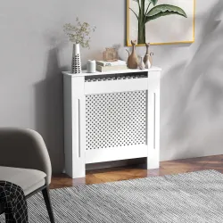 Cubre Radiadores, 78x19x82 cm, Cubierta para Radiador Moderna de MDF, con Estante Superior y Listones, para Saló... - Ogal.Es