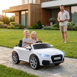 Coche Eléctrico para Niños de 3+ Años Audi TT Eléctrico 12V con Velocidad 3 km/h Mando a Distancia 102x60x44 cm ... - Ogal.Es