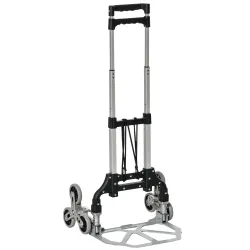 Carretilla de Mano Portátil para Escalera con Ruedas Carga 70kg Carretilla Plegable para Entrega Almacenes Merca... - Ogal.Es
