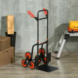 Carretilla Plegable para Escalera con Ruedas Carga 120kg Carretilla de Mano Portátil para Entrega Almacenes Merc... - Ogal.Es