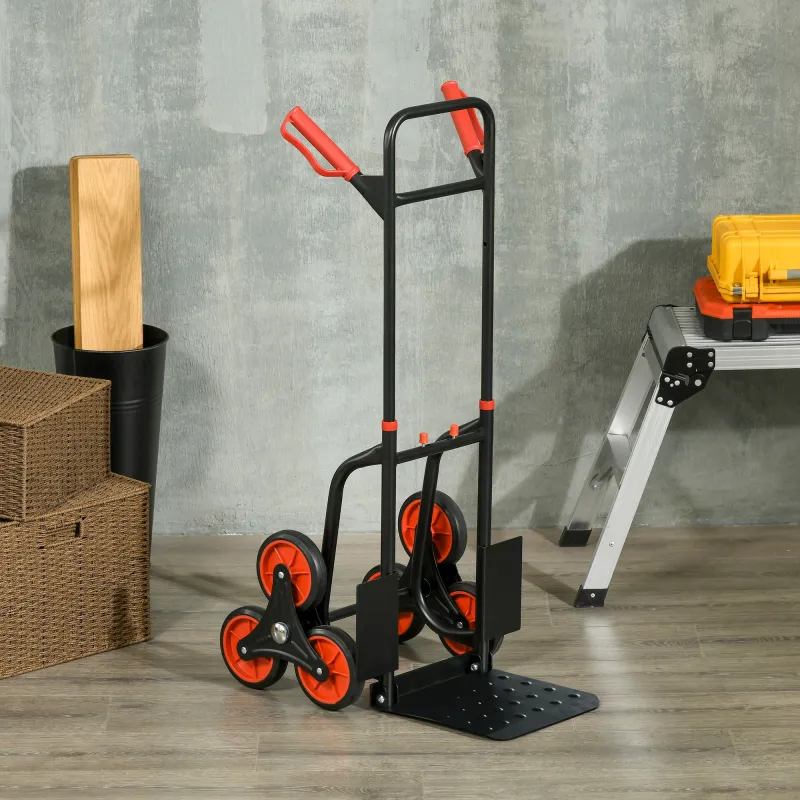 Carretilla Plegable para Escalera con Ruedas Carga 120kg Carretilla de Mano Portátil para Entrega Almacenes Merc... - Ogal.Es