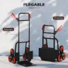 Carretilla Plegable para Escalera con Ruedas Carga 120kg Carretilla de Mano Portátil para Entrega Almacenes Merc... - Ogal.Es