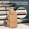 Carretilla Plegable para Escalera con Ruedas Carga 120kg Carretilla de Mano Portátil para Entrega Almacenes Merc... - Ogal.Es