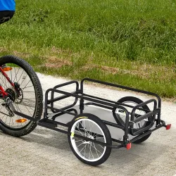 Remolque de Bicicleta Plegable para Carga 40kg Carga de Equipaje con Marco de Acero Ligero y Reflectores 139x71,... - Ogal.Es