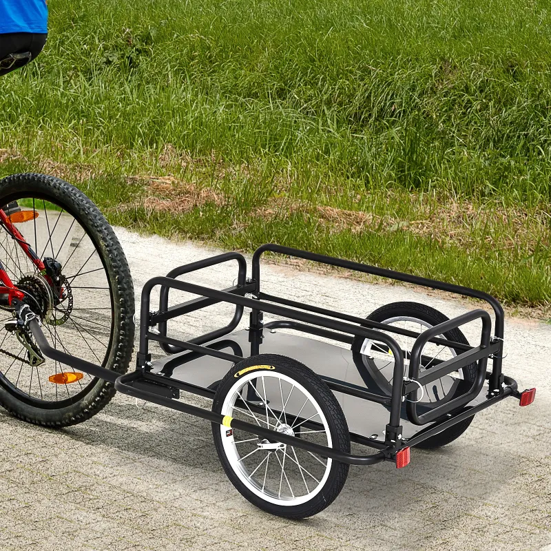 Remolque de Bicicleta Plegable para Carga 40kg Carga de Equipaje con Marco de Acero Ligero y Reflectores 139x71,... - Ogal.Es