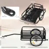 Remolque de Bicicleta Plegable para Carga 40kg Carga de Equipaje con Marco de Acero Ligero y Reflectores 139x71,... - Ogal.Es