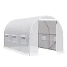 Invernadero de Túnel 400x200x200 cm Invernadero de Jardín con Puerta Enrollable y 6 Ventanas PE 140 g/m² Anti-UV... - Ogal.Es