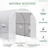 Invernadero de Túnel 400x200x200 cm Invernadero de Jardín con Puerta Enrollable y 6 Ventanas PE 140 g/m² Anti-UV... - Ogal.Es