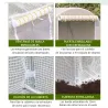 Invernadero de Túnel 400x200x200 cm Invernadero de Jardín con Puerta Enrollable y 6 Ventanas PE 140 g/m² Anti-UV... - Ogal.Es