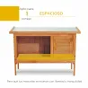 Conejera de Madera Exterior Jaula Elevada para Conejos Cobayas Animales Pequeños con Techo Asfáltico Abatible Ba... - Ogal.Es