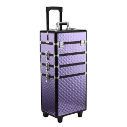 Maletín de Maquillaje Profesional con Ruedas Universales Distintos Niveles Asa Extensible Maletín Maquillaje Tro... - Ogal.Es