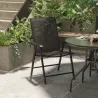 Conjunto de 2 Sillas Plegables para Exterior con Reposabrazos para Jardín Terraza Carga 110 kg 58x64x94 cm Negro - Ogal.Es