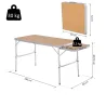 Mesa Plegable de Camping Portátil con Ala Abatible Mesa de Picnic de Encimera MDF Estructura Ligera de Aluminio ... - Ogal.Es