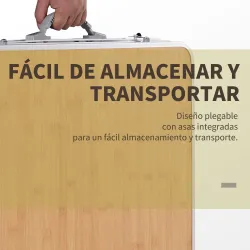 Mesa Plegable de Camping Portátil con Ala Abatible Mesa de Picnic de Encimera MDF Estructura Ligera de Aluminio ... - Ogal.Es
