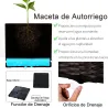 Conjunto de 2 Macetas Cuadradas Jardinera para Flores y Plantas con Orificios de Drenaje y Patas 40x40x26/44 cm... - Ogal.Es
