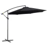 Sombrilla de Jardín Ø295x250 cm Parasol Excéntrico Inclinable con Manivela Base Cruzada y Soporte de Metal 8 Var... - Ogal.Es