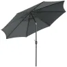 Sombrilla de Jardín Ø295x250 cm con Manivela Parasol Exterior con Mecanismo de Inclinación y Poste Desmontable d... - Ogal.Es