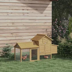 Gallinero de Madera para Exterior XXL Gallinero con 2 Corrales de Alambre Caja Nido con Techo Abrible Bandeja Ex... - Ogal.Es