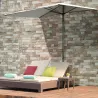 Sombrilla Rectangular 230x130x245 cm Parasol para Pared Media Sombrilla con Manivela Protección UV 30+ Impermeab... - Ogal.Es