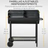 Barbacoa de Carbón con Parrilla Ajustable en Altura para Exterior Barbacoa Portátil con Estante de Almacenaje y ... - Ogal.Es