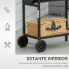 Barbacoa de Carbón con Parrilla Ajustable en Altura para Exterior Barbacoa Portátil con Estante de Almacenaje y ... - Ogal.Es