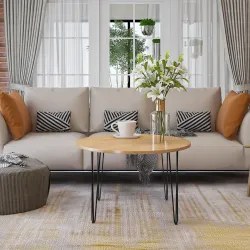 Conjunto de 4 Patas para Mesa de Estilo Industrial y Diseño Horquilla con Protectores Anti-arañazos de Goma 12x1... - Ogal.Es