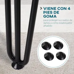 Conjunto de 4 Patas para Mesa de Estilo Industrial y Diseño Horquilla con Protectores Anti-arañazos de Goma 12x1... - Ogal.Es