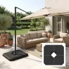 Set de 4 Piezas Soporte de Parasol Base para Sombrilla Terreza o Jardín Rellenable de 80 kg de Agua o 120 kg de ... - Ogal.Es