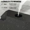 Set de 4 Piezas Soporte de Parasol Base para Sombrilla Terreza o Jardín Rellenable de 80 kg de Agua o 120 kg de ... - Ogal.Es