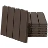 Set de 9 Baldosas Cuadradas de 30x30 cm con Área de 0,81 m² Losetas Sistema de Clic para Balcón Terraza Jardín M... - Ogal.Es
