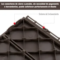 Set de 9 Baldosas Cuadradas de 30x30 cm con Área de 0,81 m² Losetas Sistema de Clic para Balcón Terraza Jardín M... - Ogal.Es