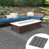 Set de 9 Baldosas Cuadradas de 30x30 cm con Área de 0,81 m² Losetas Sistema de Clic para Balcón Terraza Jardín Gris - Ogal.Es