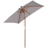 Parasol de Terraza Rectangular Inclinable 200x150x235 cm con Anti-UV Impermeable y Poste de Madera Gris - Ogal.Es